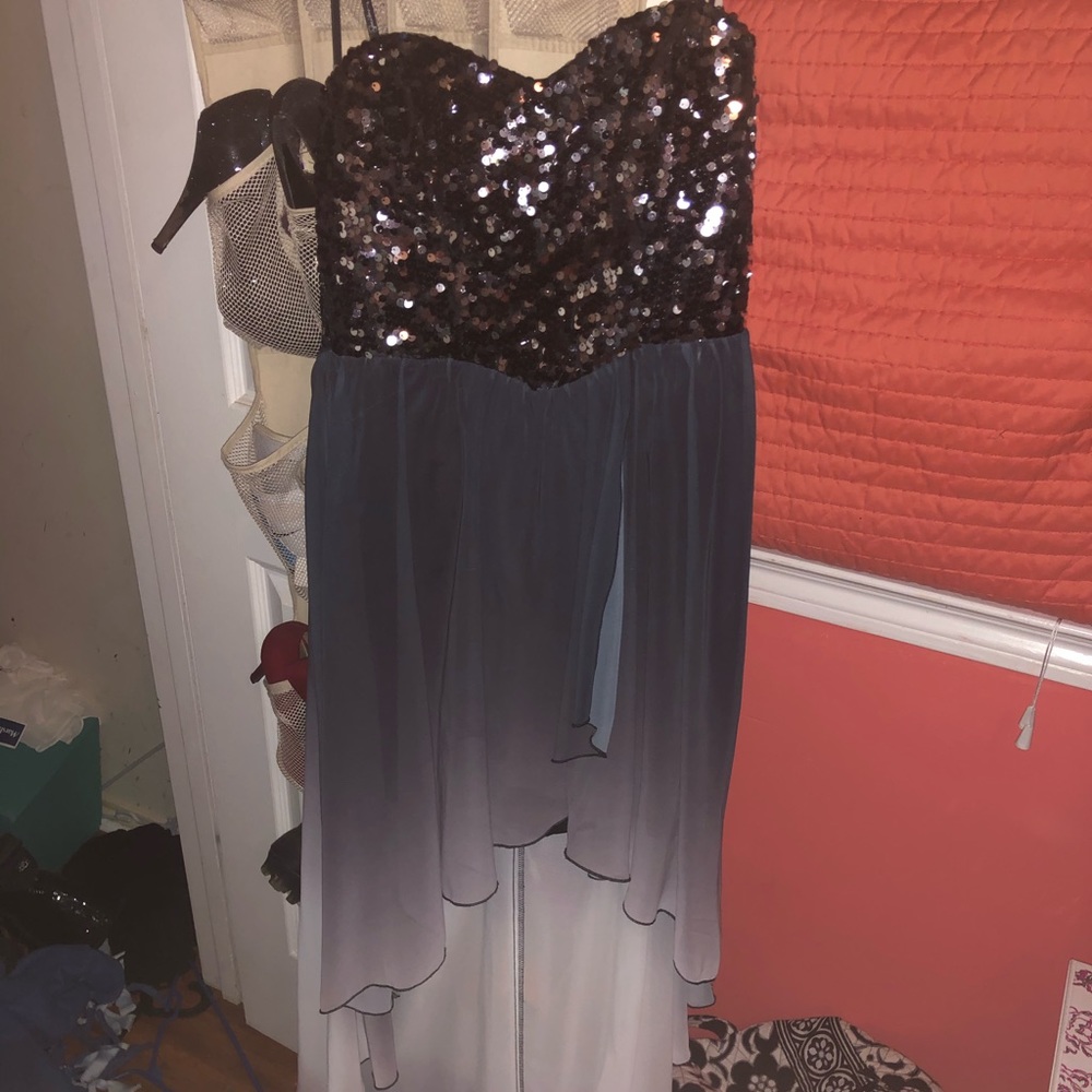 Sequin high low dress